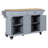 Kitchen Island With Rubber Wood Countertop-474447928
