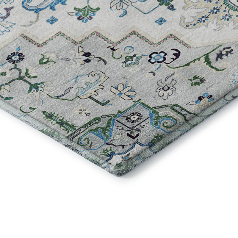 Premium Machine Washable Corum AMF1036 Oriental Rug, Rectangle 5' x 7'6"