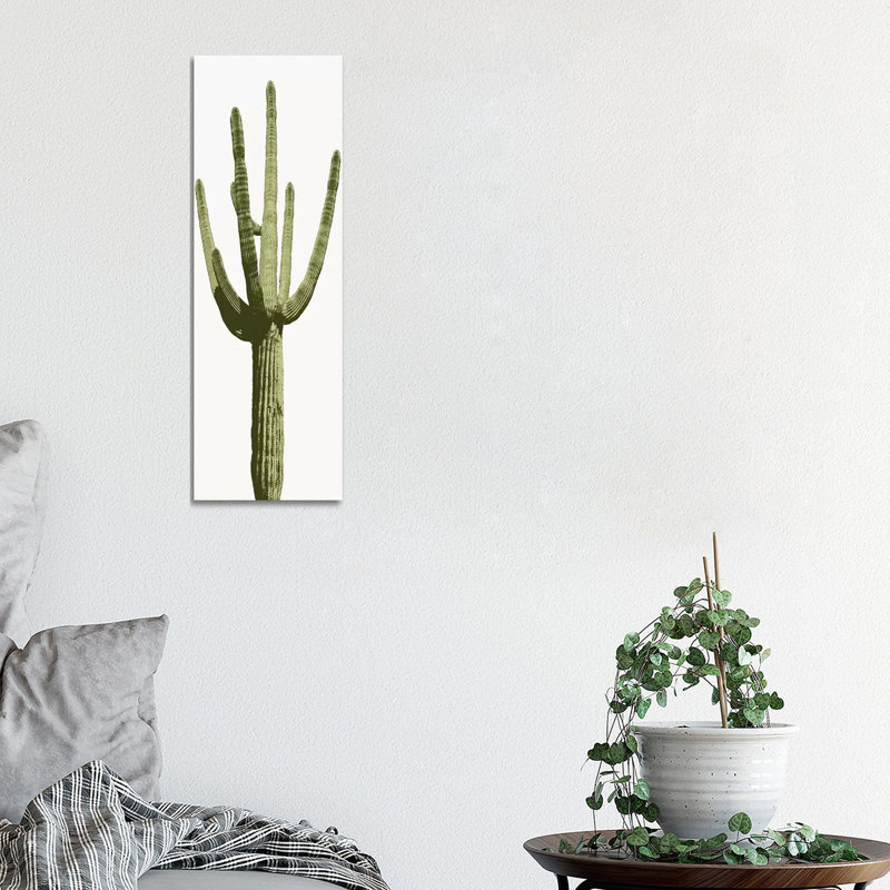 Saguaro Cactus I by Mia Jensen - Wrapped Canvas Panoramic Painting, 30.48 cm H x 91.44 cm W x 1.91 cm D