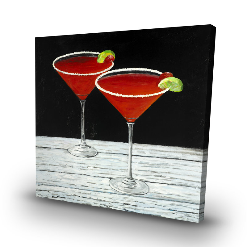 Cosmopolitan drink - 32"x32" art on canvas