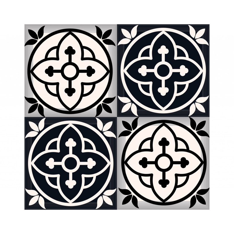Carreau de mosaïque auto-adhésif en vinyle 4 po x 4 po