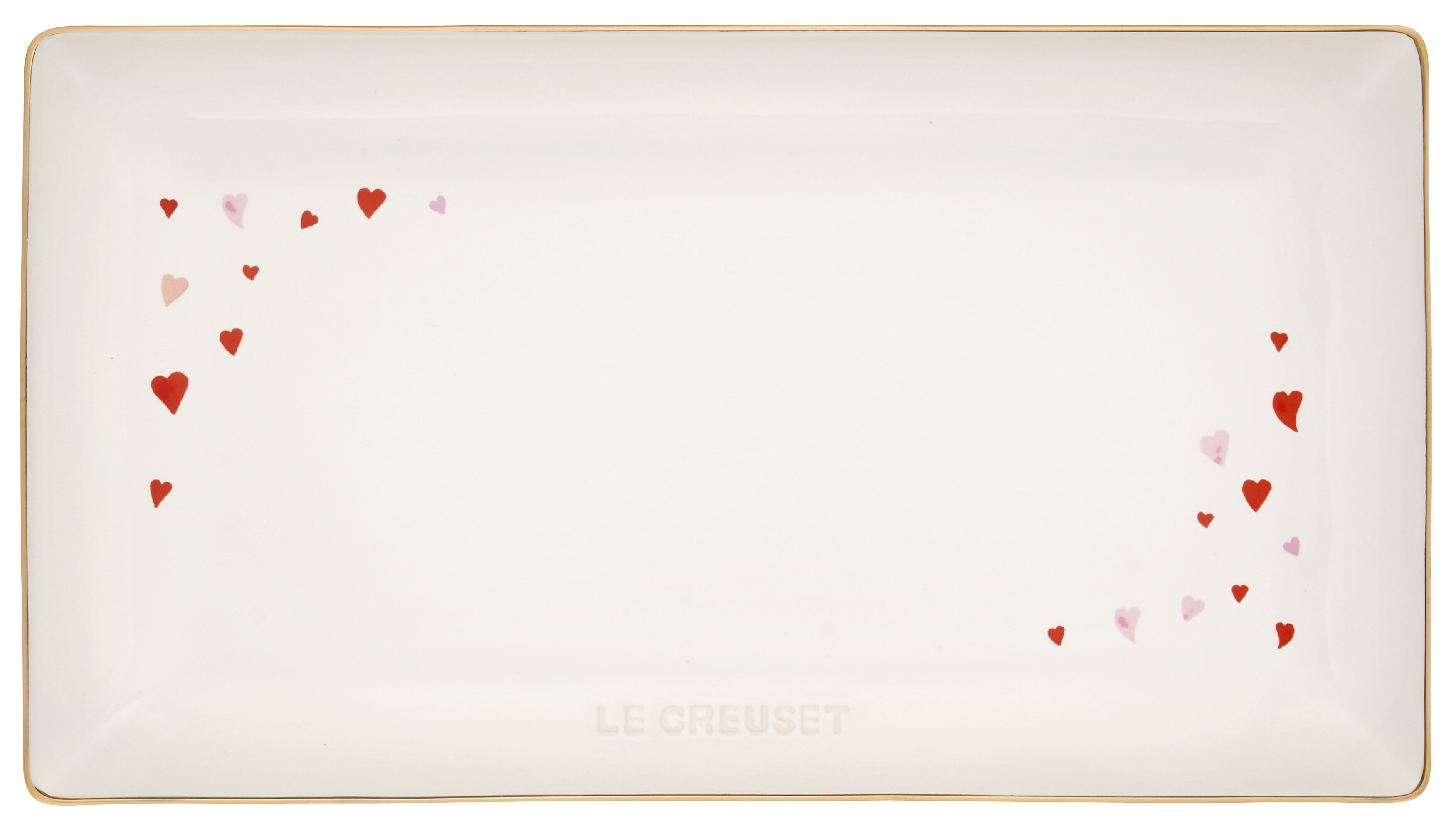 Le Creuset L'Amour Collection Loaf Pan, White with Heart Applique