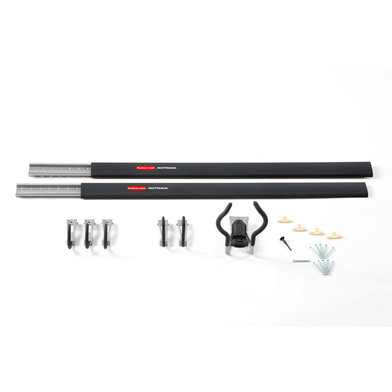 Rubbermaid Garage FastTrack 8-Piece Small Kit, Black/Grey