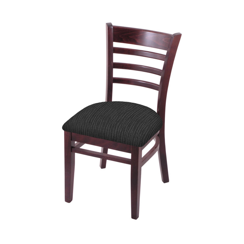 Chaise rembourrée, Cerisier foncé, Charbon graphique