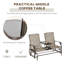 Banc oscillant avec table centrale Outsunny