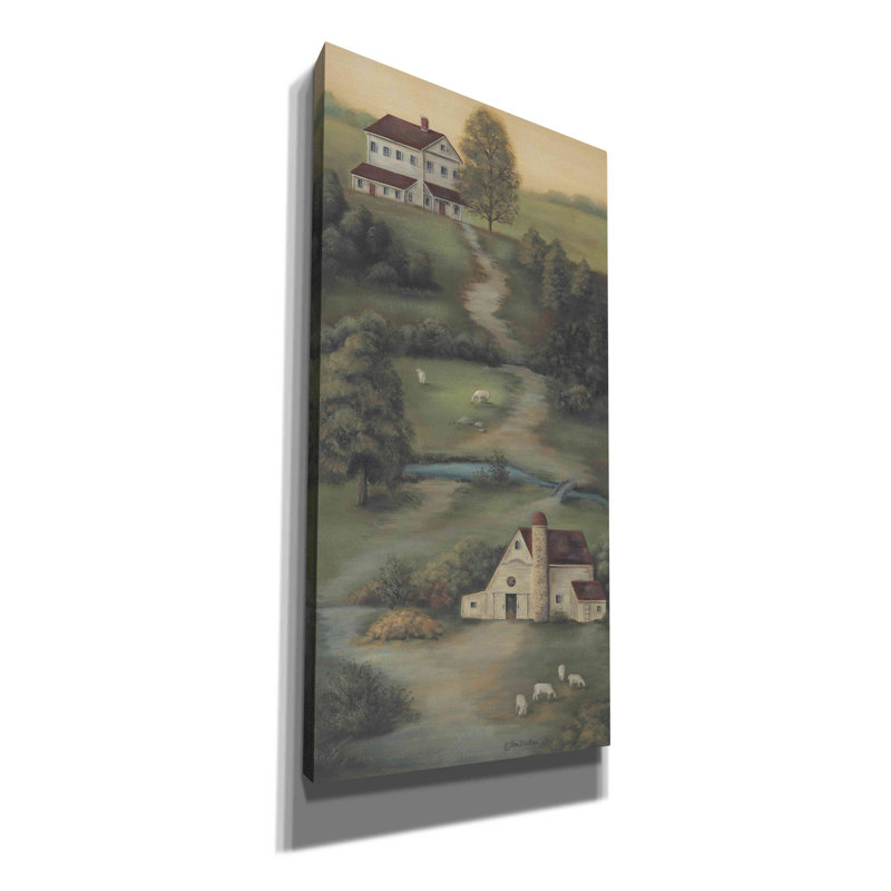 «Farm Life II» par Pam Britton, art mural sur toile, H 40 po x l 20 po x P 1,5 po