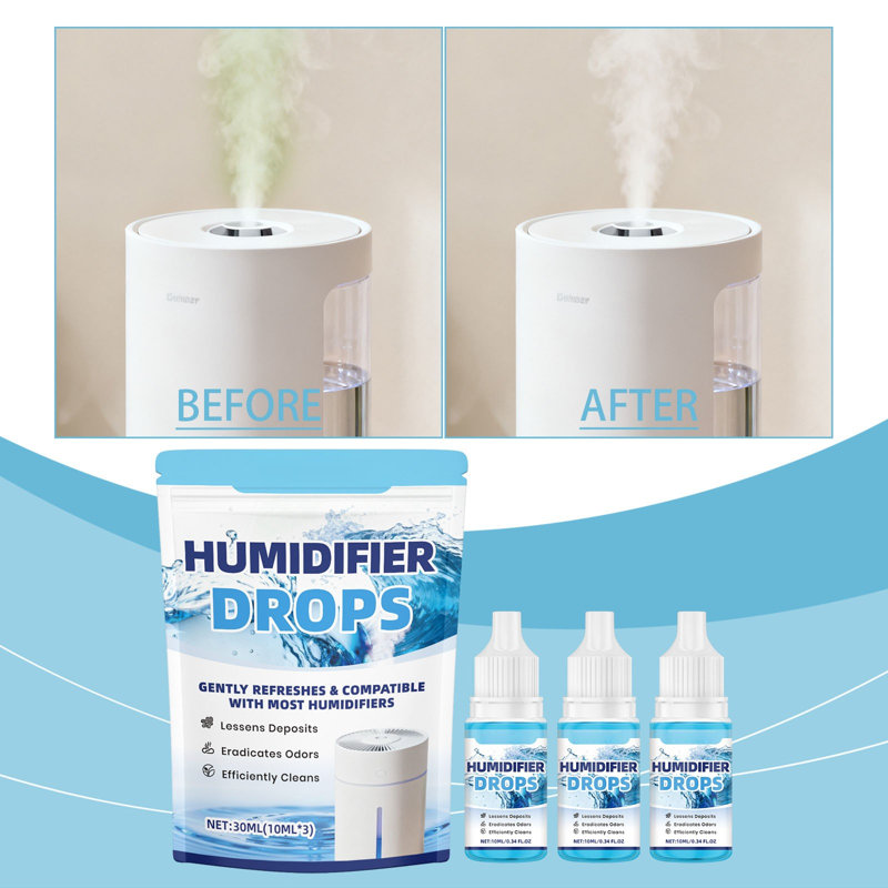 La solution de nettoyage pour humidificateur de 30 ml est très efficace et convient pour éliminer les odeurs et les dépôts