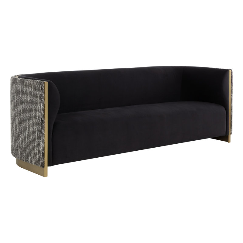 Canapé Larron, Polyester noir Abbington