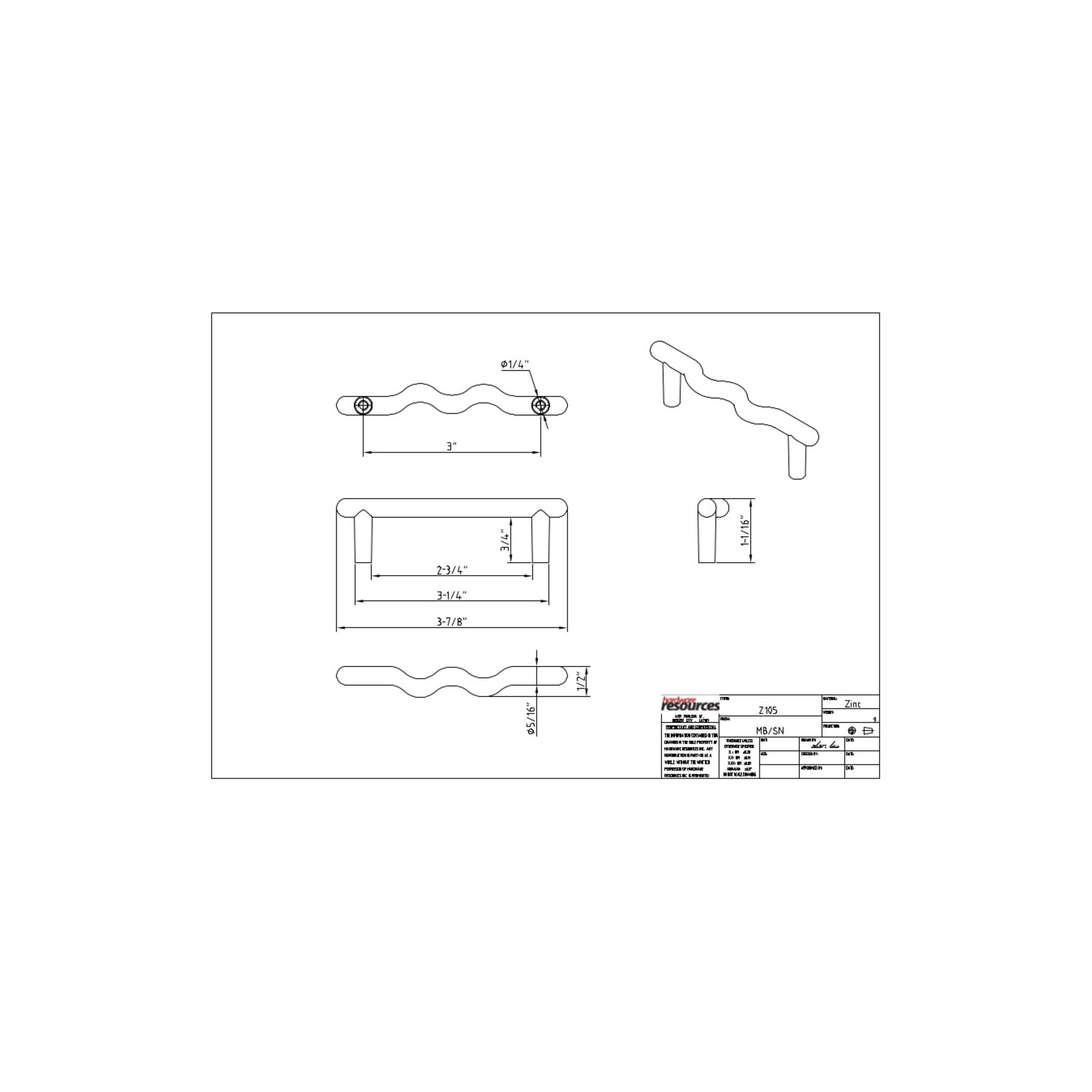 Verona 3" Center to Center Bar Pull, Matte Black