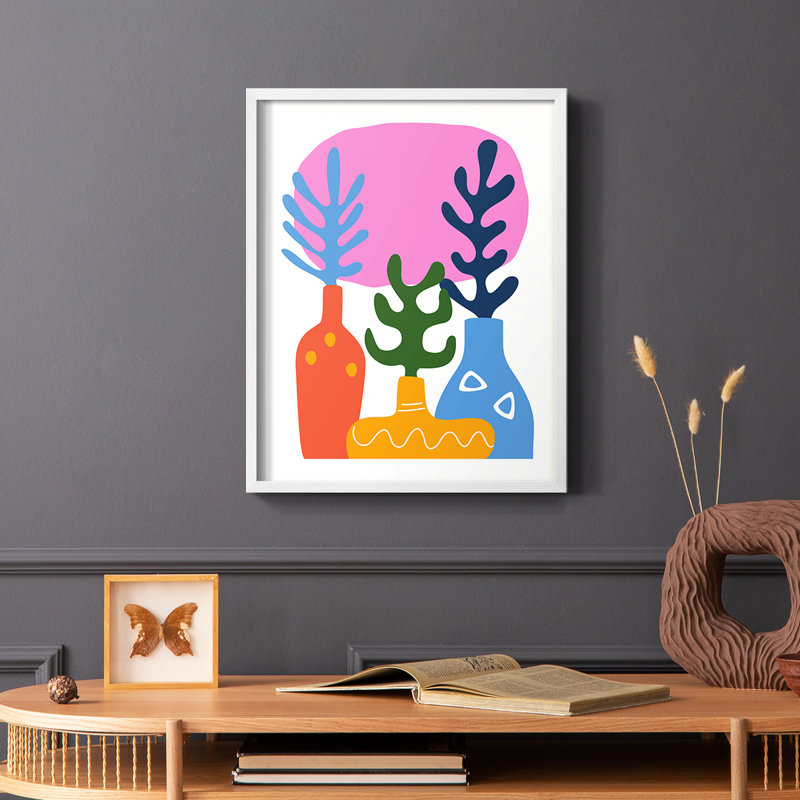 Matisse CDLIX, reproduction encadrée - bois massif, Cadre simple blanc, H 28 po x l 22 po