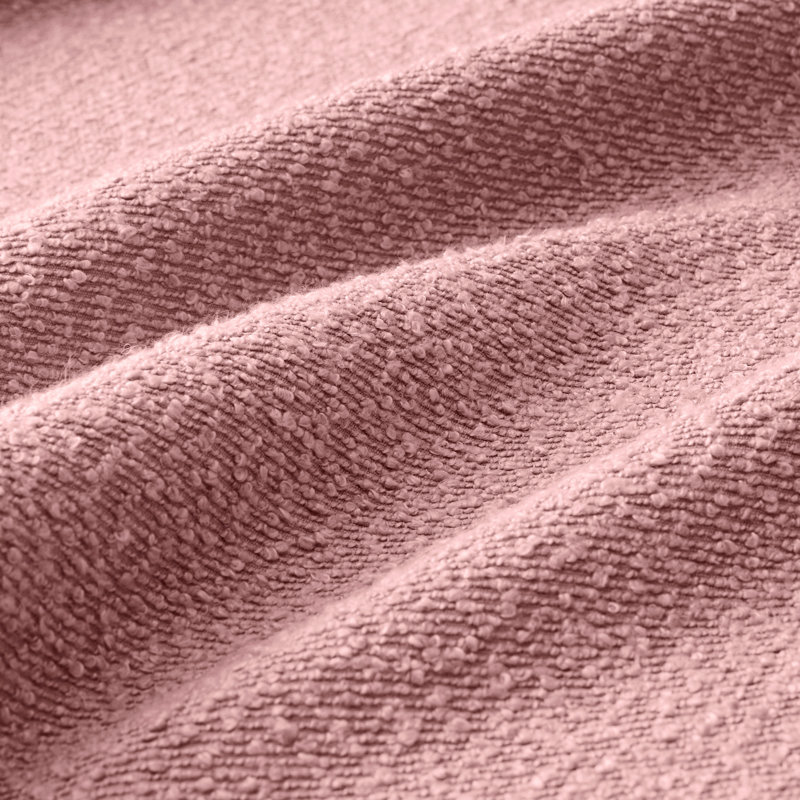 Canapé-lit 2 places rembourré en tissu Boucle, Rose