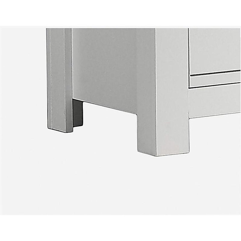 Cassini 21.5" White 2-Drawer Nightstand Bedside Table