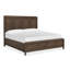 Lit coffre King avec 2 tables de chevet et commode à tiroirs avec miroir carré-1352798922-1352798960