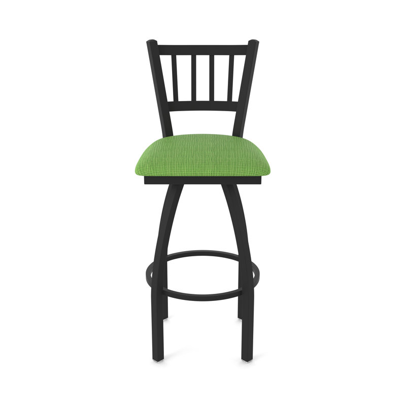 Tabouret pivotant 810 Contessa, Noir froissé, Tissu - perroquet graphique, Très grand (siège d'une hauteur de 36 po)