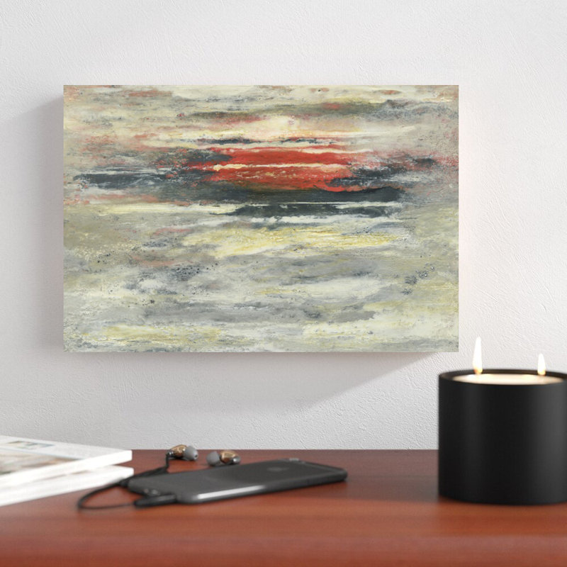 «Sunset Etude VI» par Sharon Gordon - peinture sur toile tendue, H 8 po x l 12 po