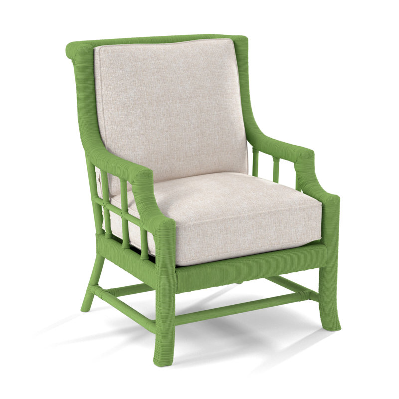 Lafayette Armchair, White Sugar Performance; 0863-91, Coffee