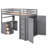 Full Loft Bed with Storage Drawers, Desk & Wardrobe - Space-Saving, Multi-Functional Design-White-2005243633-2005243598
