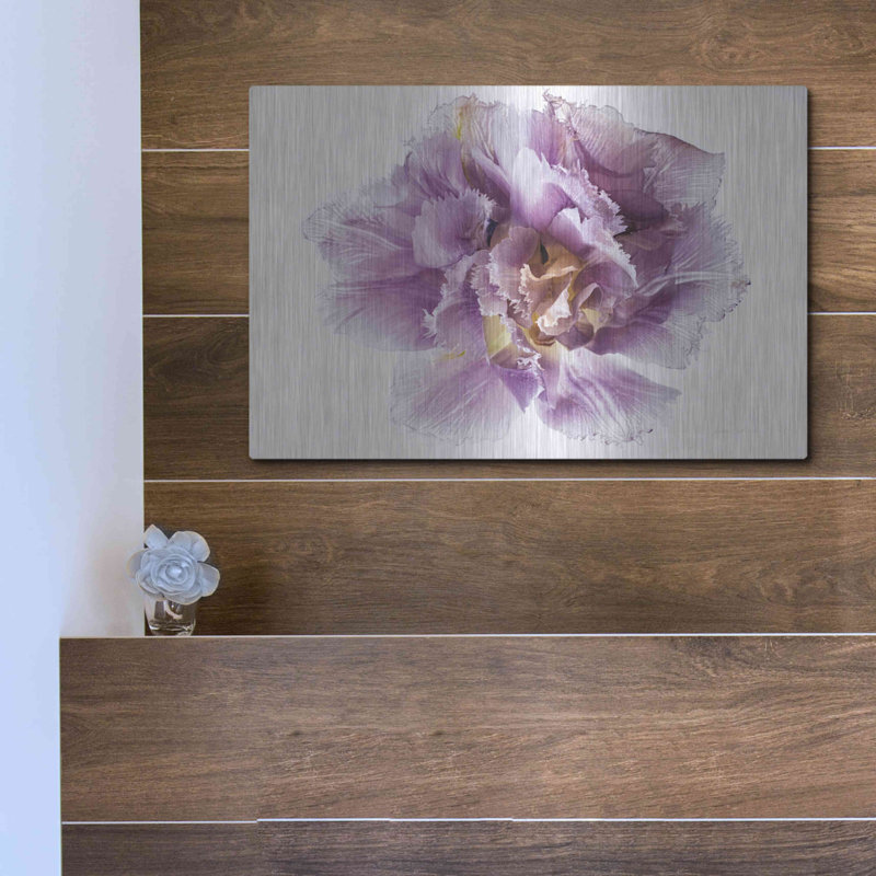 Purple Double Open by Elise Catterall - Unframed Print on Metal, 12" H x 16" W x 0.13" D