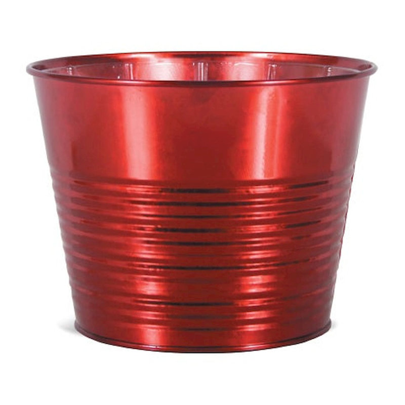 Cache-pot en métal, H 5,25 po x l 6,72 po x P 6,75 po