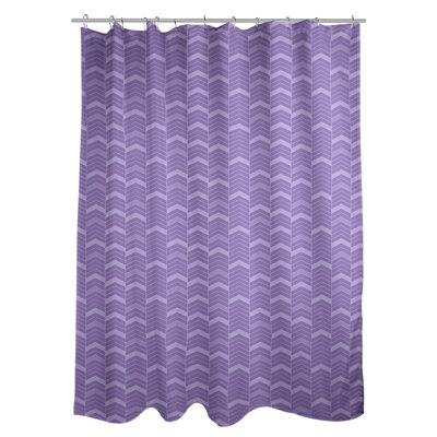 Chevron Shower Curtain with Liner Included
