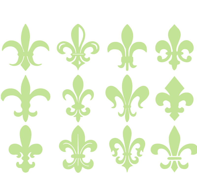 Décalcomanie murale motif fleur du lis, H 24 po x l 32 po x P 0,01 po, Tarte à la lime