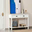 Console avec 2 tiroirs de rangement et tablette ouverte Sharene