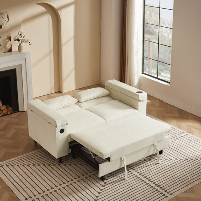 Sofa with Side Table and USB Port