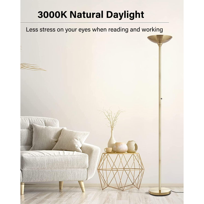 Uranio 70.5'' LED Torchiere Floor Lamp, Gold