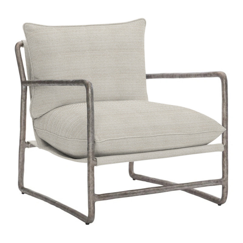 Sorrento Swivel Patio Chair with Cushions, Beige Linen 6025-012