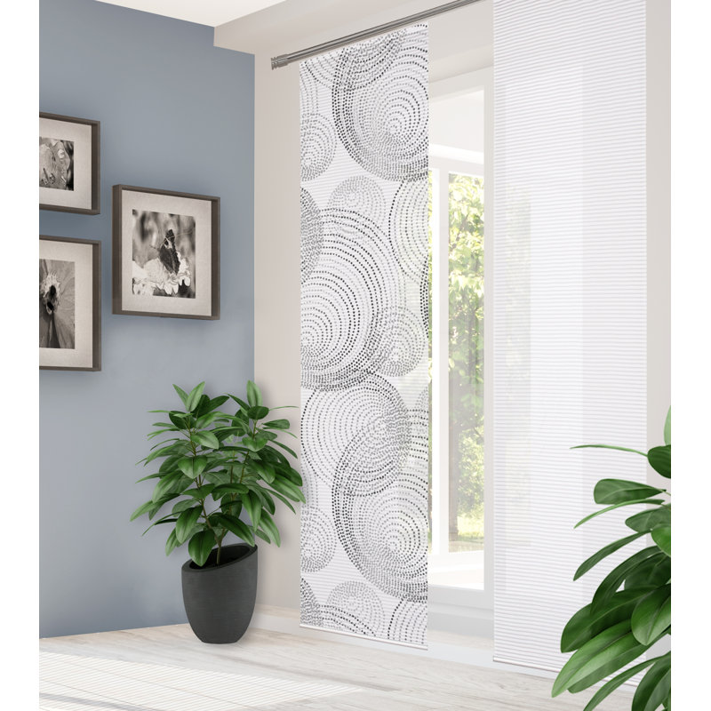 Semi Sheer Sliding Panel Single Panel, in Grey