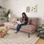 Canapé-lit futon convertible en bois massif 70 pouces pour salon, tissu chenille, 2 coussins-1755622435