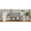 Meuble-lavabo 36 po avec lavabo en céramique, meuble-lavabo avec plateau basculant et 2 tiroirs pleine extension, poignées argentées et glissières à fermeture en douceur, 1 tablette ouverte en bas, gris-243258991