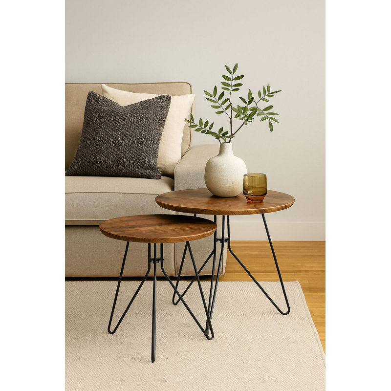 Dolly Nesting Tables, Brown/Black