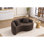 Ly - 042 éponge à compression complète, chenille brune, 2 sièges pour les petits espaces domestiques, 400 lb, L 66,9 po, inspiré, chenille à installation rapide, double profondeur courbée en S, avec symbole du tai-chi, pour espaces