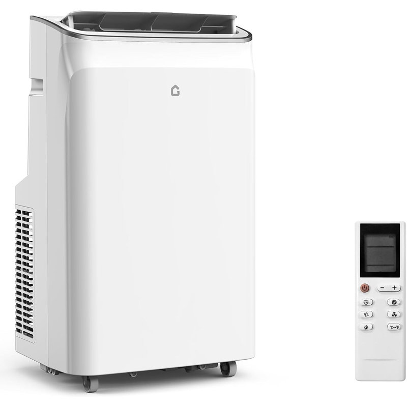 Climatiseur portatif 12-en-1 12 000 BTU avec télécommande et écran tactile, refroidit 550 pieds carrés, déshumidificateur et ventilateur, mode veille 50dB silencieux pour la chambre à coucher, le salon, le bureau