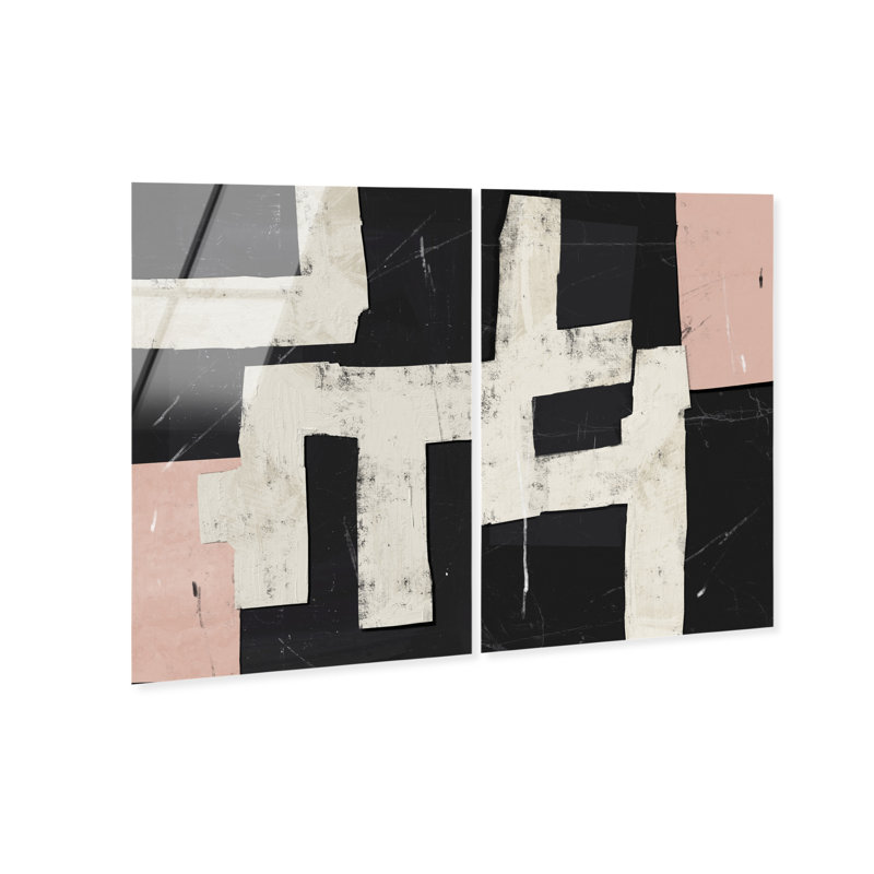 Placed together set High-Gloss Frameless Acrylic Glass Wall Art Abstract Print by Oliver Gal, Ready to Hang, 10 x 15