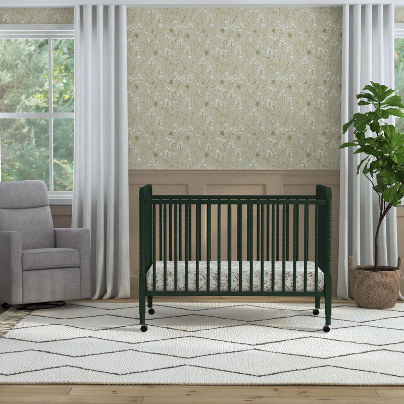 Lit de bébé convertible 3-en-1 Jenny Lind, Vert forêt