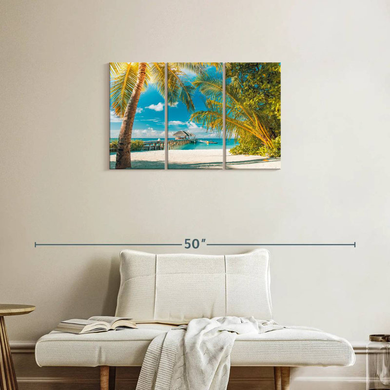 Plage d'été Gillard Maldives, H 20 po x l 33 po