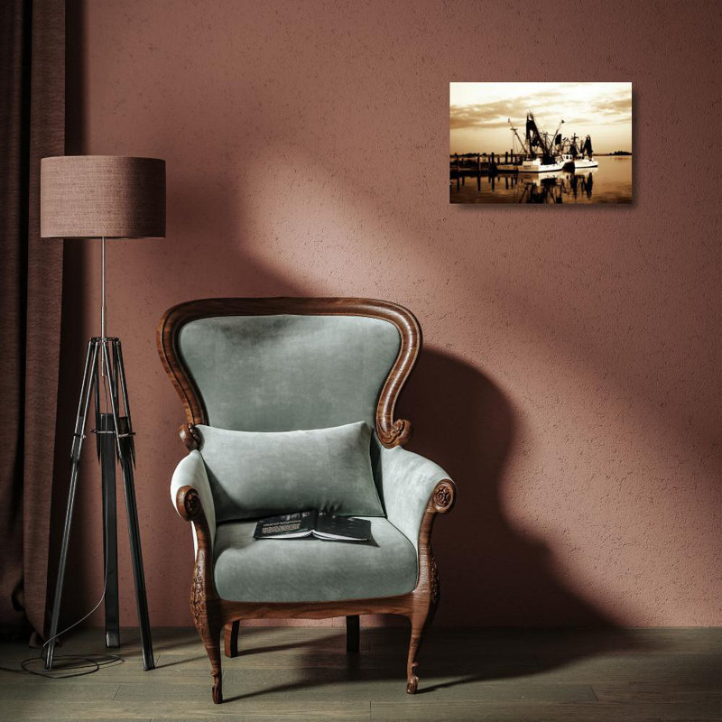 «Breakwater Bay HauseFootballock, Alan», art sur toile tendue avec châssis: Beaufort Shrimpers PSHSF-159, H 13 po x l 18 po