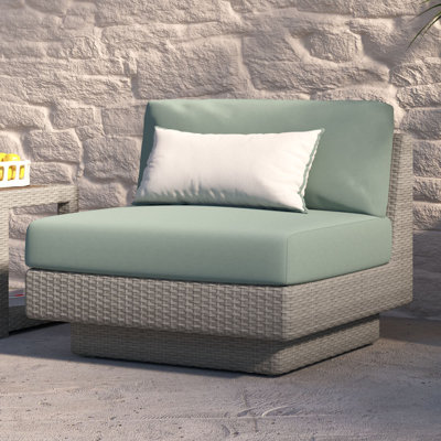 Ehrenfried Powder Coated Aluminum Outdoor Armless Lounge Chair , Sunbrella® Cushions Included