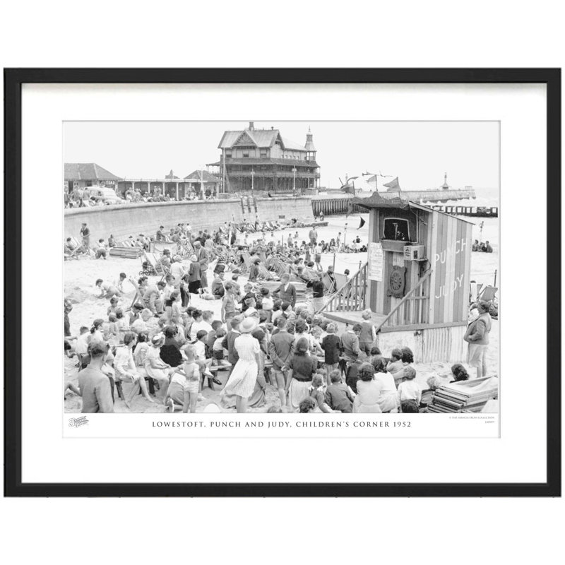 Lowestoft, Punch And Judy, Children's Corner 1952 by Francis Frith - Single Picture Frame Print, 45cm H x 60cm W x 2.3cm D
