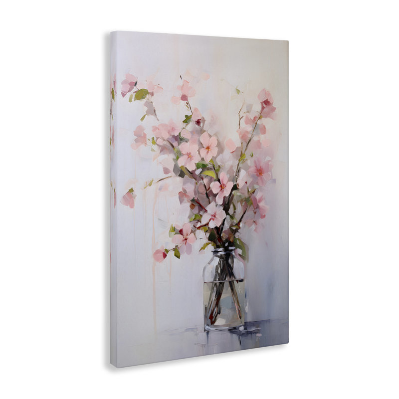 "Soft Sakura", art mural sur toile par Petals Prints Design, H 24 po x l 16 po