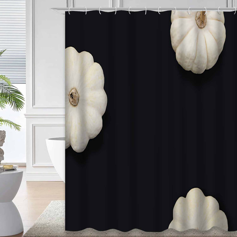 Rideau de douche automne 12 citrouilles Autumn, L 72 po x l 78 po