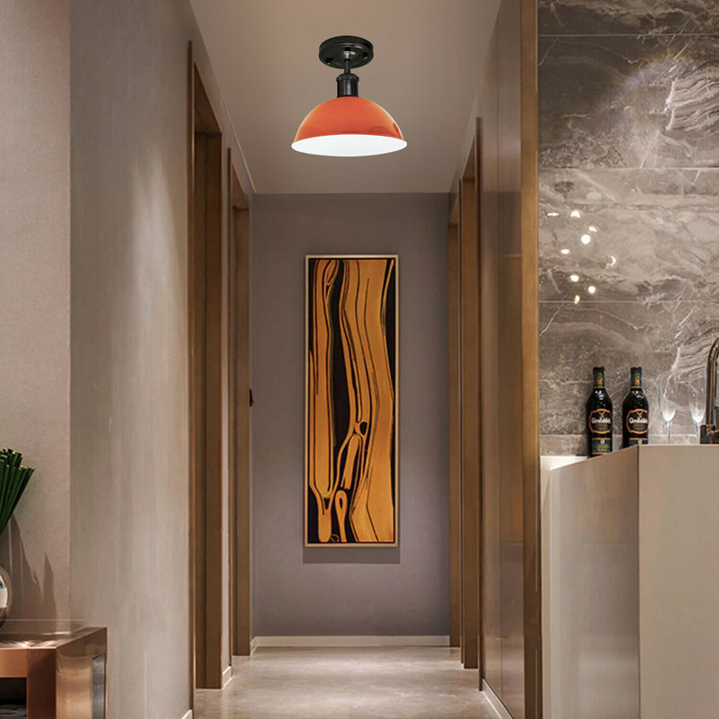 Butterfield Semi Flush Mount, Orange