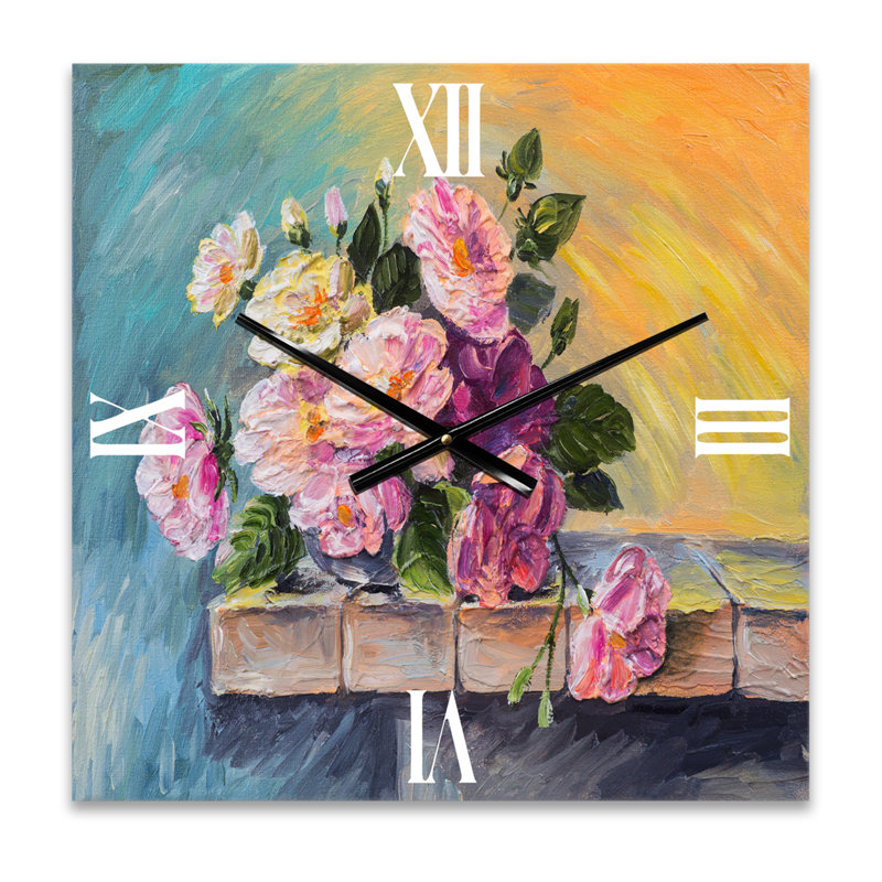 Horloge murale Nature morte avec fleurs, Petit
