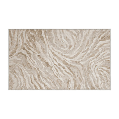 Machine Washable Beige Area Rug