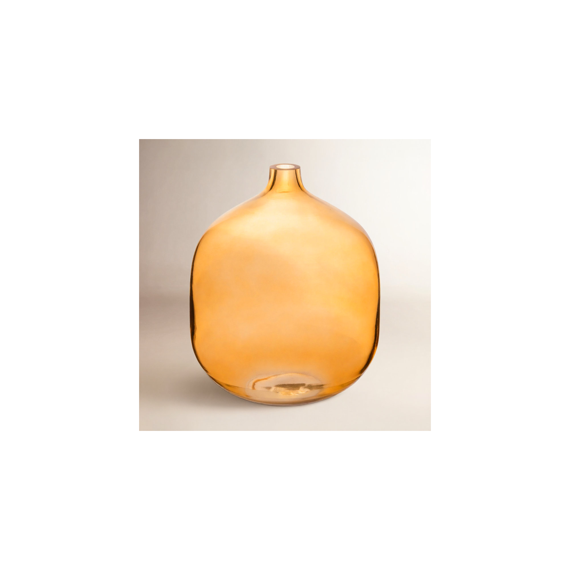 Madaki 8.25'' Glass Table Vase, Amber