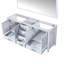 Meuble-lavabo double blanc 72 po X P 22 po D et 28 po Miroir