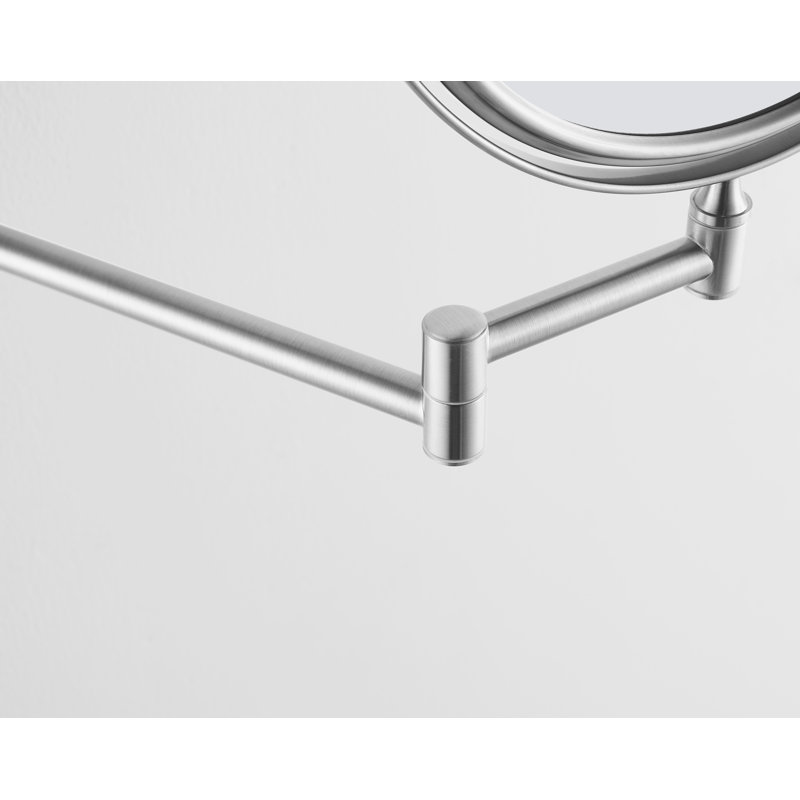 Afraz Metal Wall Mirror, Brushed Nickel