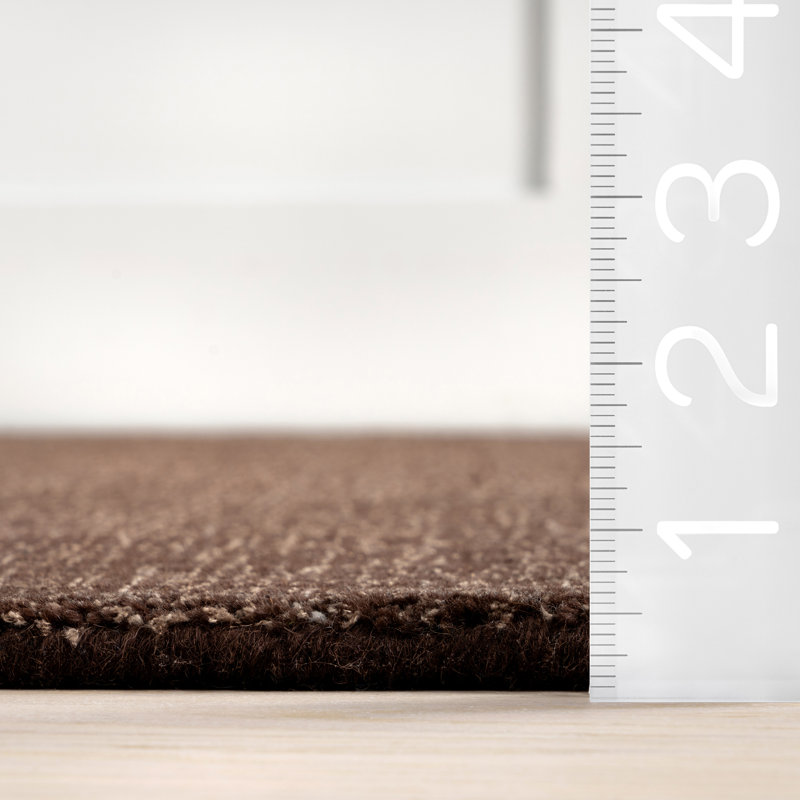 Tapis en mélange de laine moucheté Lahjar, Rectangle 6 pi x 9 pi